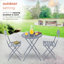 Ensemble bistro 3 pièces avec table pliante et 2 chaises, gris-1409188650