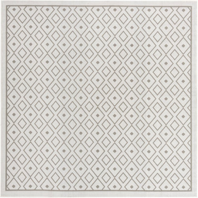 Tapis géométrique ivoire intérieur / extérieur