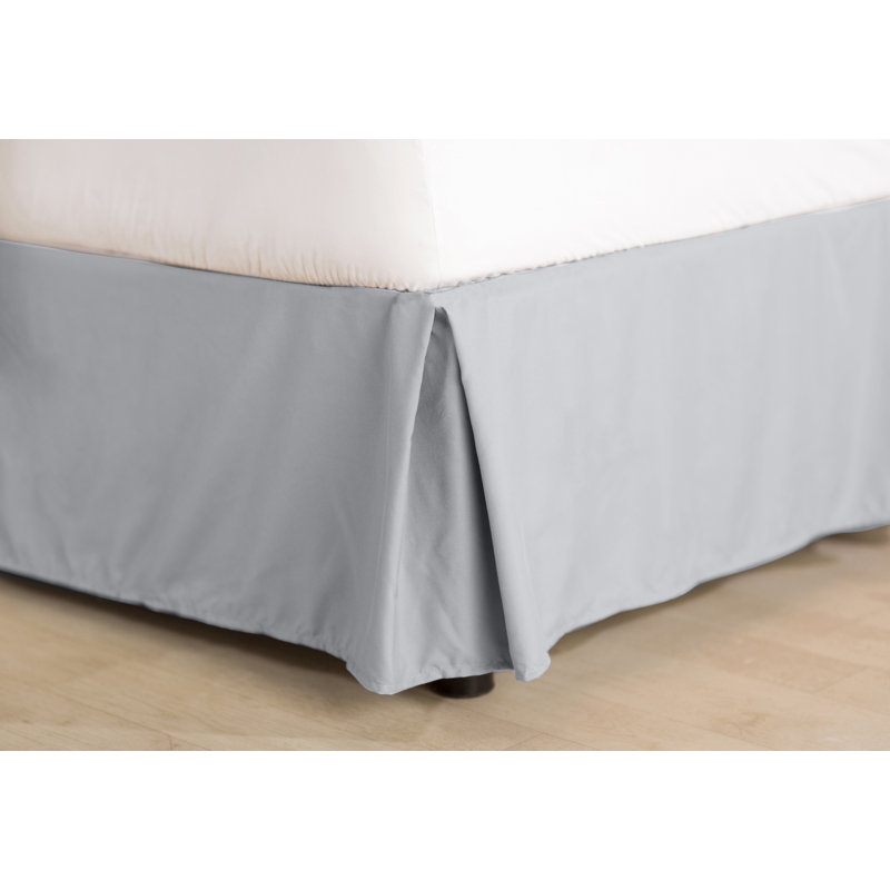 Jupe de lit en microfibre douce de 14 po Wayfair Basics® 1800 Series, Grand, Gris clair
