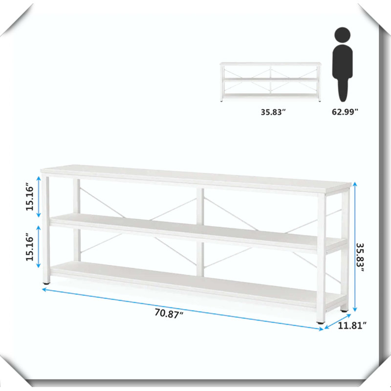 Stylish Corner Shelf Spacious Compact 5-Tier Universal Bookcase, Blanc