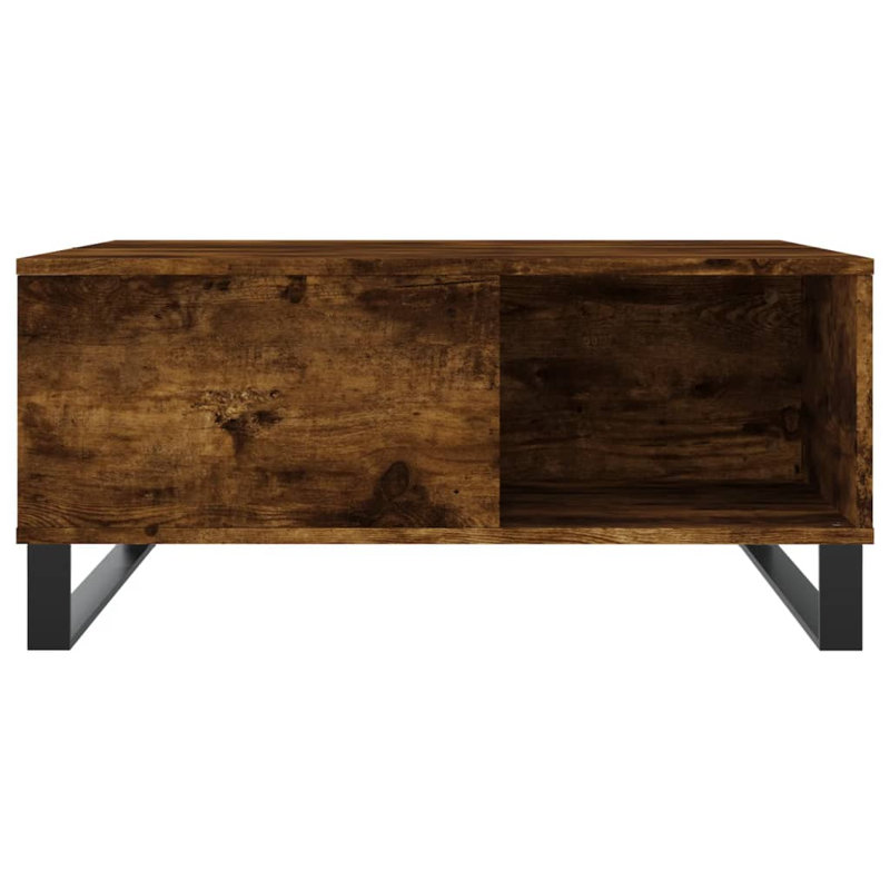 Babli Coffee Table 80x80x36.5 cm Engineered Wood, Smoked Oak