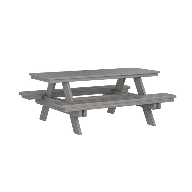 Table de pique-nique rectangulaire Berlin Gardens Ada, Bois flottant gris
