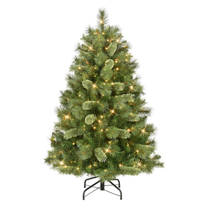4.5' Pre-Lit Artificial Teton Pine Tree with 200 LED Lights