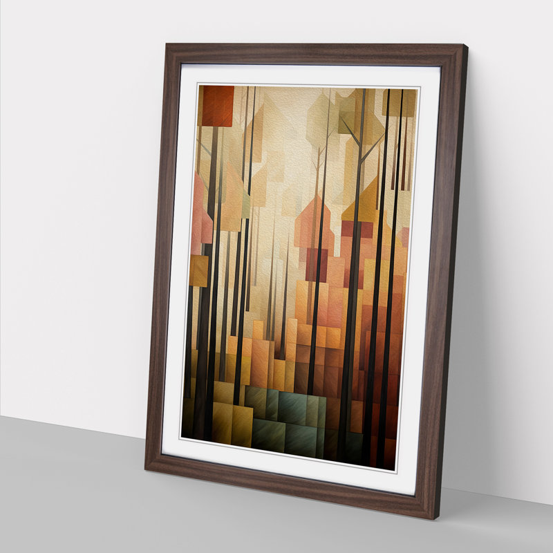 Single Picture Frame Wall Art, 46cm H x 34cm W, Walnut Framed