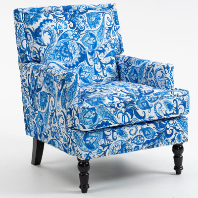 Classic Upholstered Accent Armchair with Nailhead Trim