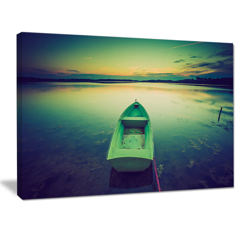 «Boat at Sunset», reproduction, H 20 po x l 20 po x P 1 po, H 36 po x l 46 po x P 1,5 po