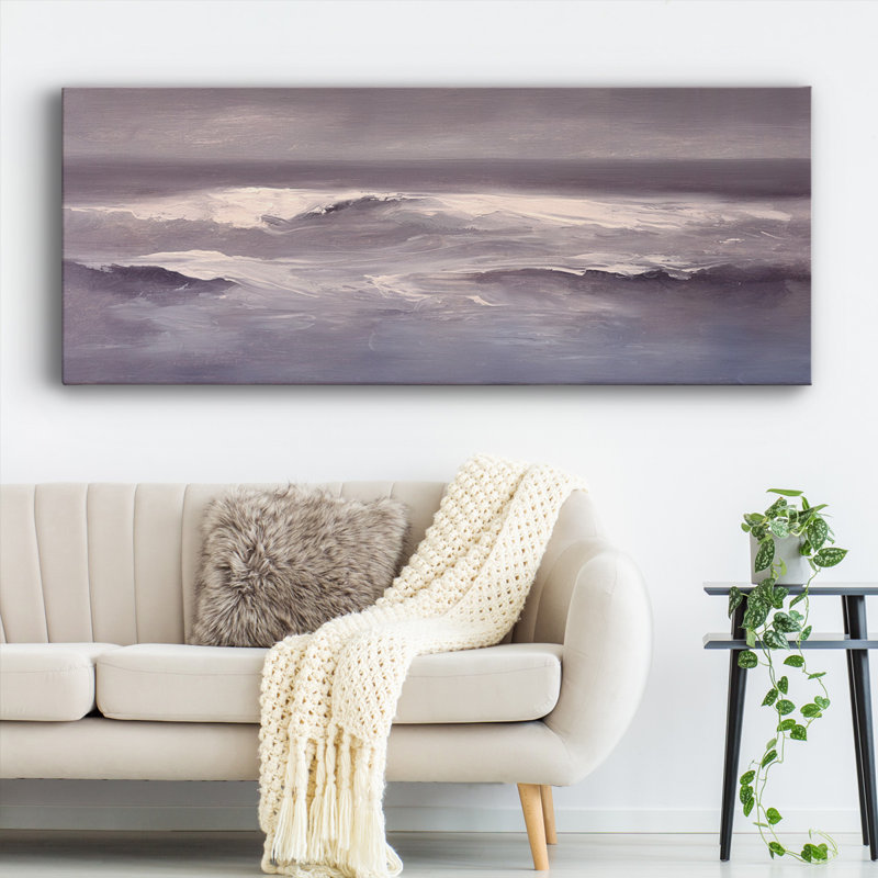 Douces mers sur toile, H 8 po x l 20 po x P 1,5 po
