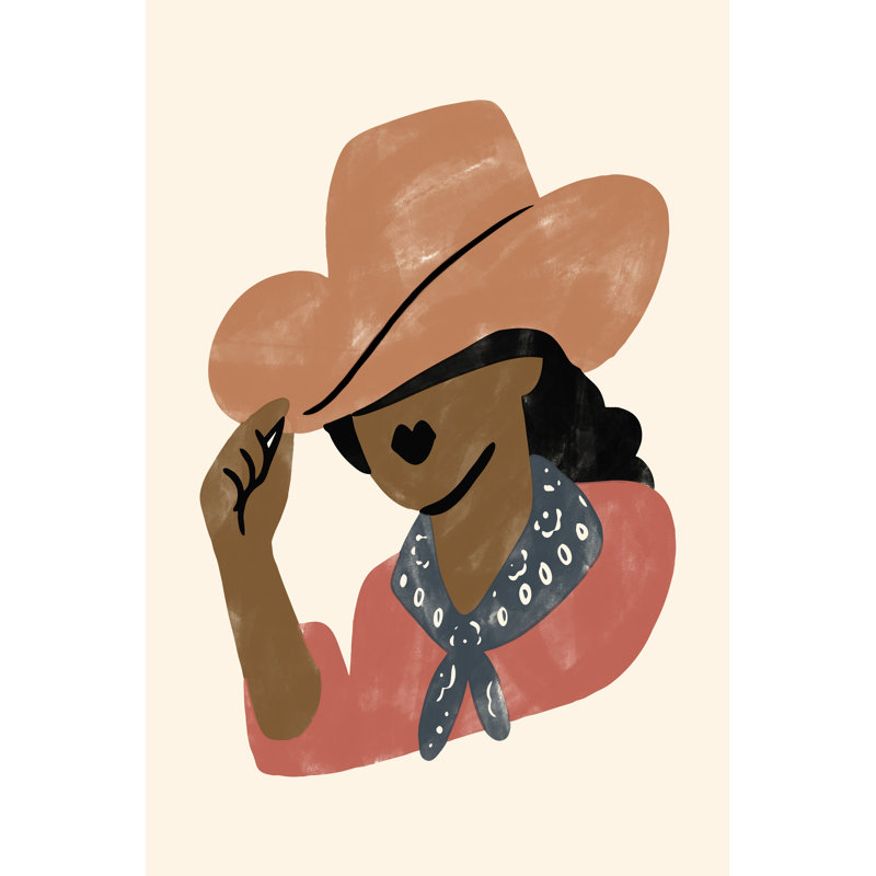 Tatasha Simple Cowgirl Portrait II by Victoria Barnes - Wrapped Canvas Print, 46cm H x 30cm W