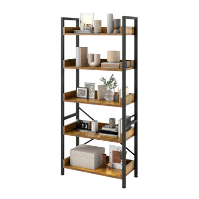 Bookcase 5 Tiers With 4 Hooks