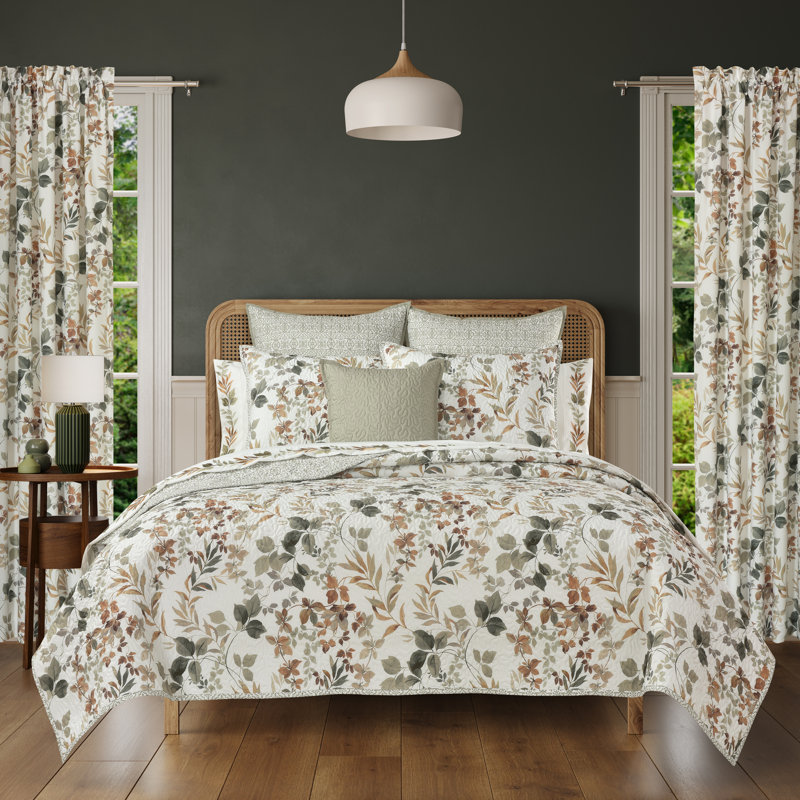 Sage Green Reversible Microfiber Twin Quilt Set