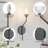 6.25''W Black ETL Dimmable Wall Sconces with Petal Shaped Glass Shade-1870849105
