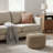 Chula 18" Round Natural Seagrass Pouf Ottoman – Handwoven Artisan Footrest with Handle, Boho Accent Seat for Living Room, Bedroom & Nursery-394081042