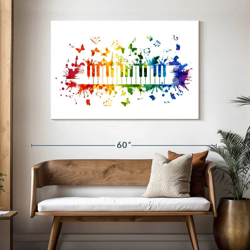 Abarca Rainbow Piano Keyboard, 32" H x 48" W