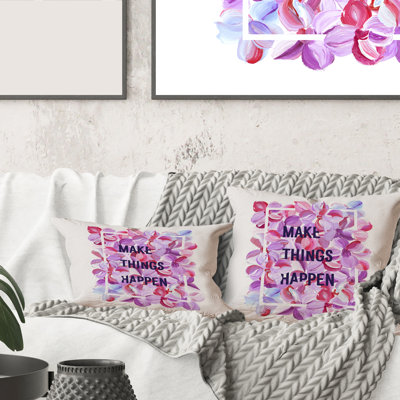 Square, Make Things Happen - Coussin décoratif à imprimé traditionnel