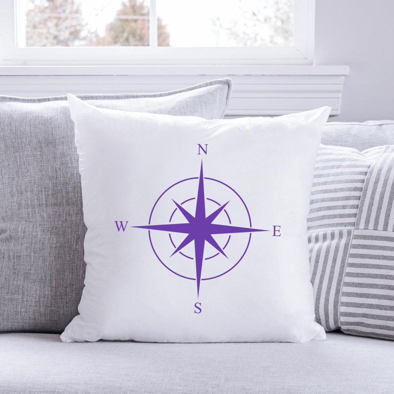 Nautical Sea Life_111 - Coussin décoratif avec coussin décoratif, H 18 po x l 18 po