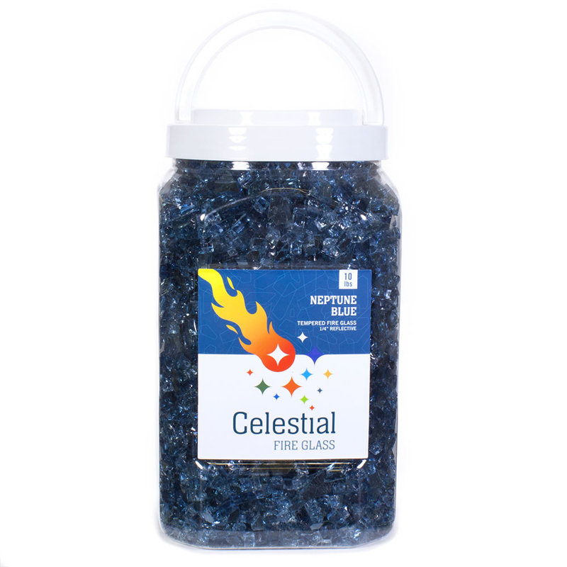 Foyer en verre trempé réfléchissant de 1/4 po d'épaisseur 10 lb, Bleu Neptune lustré