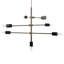 Milano 7 - Light Brass/Black Pendant