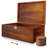 Wooden Keepsake Box with Hinged Lid & Locking Key