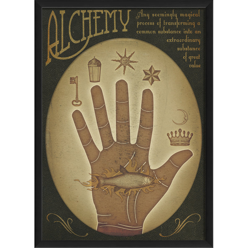 Impression encadrée à la main alchemy, Rouge