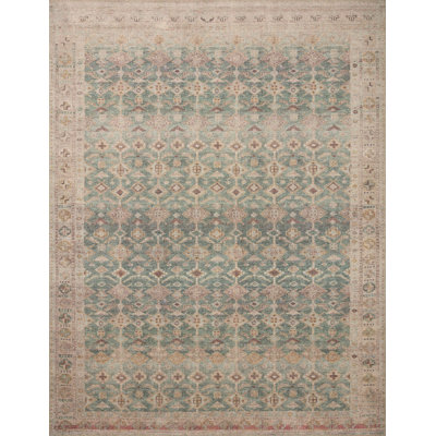 Tapis turquoise / sable Angela Rose x Loloi Aubrey
