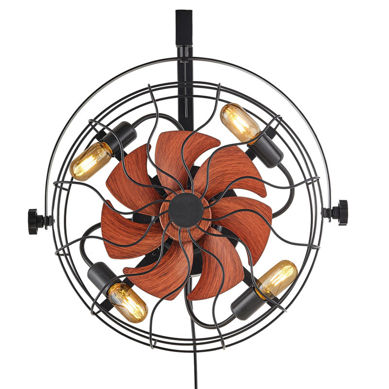 Ventilateur mural 21 pouces avec télécommande E26 6 vitesses sans ampoule