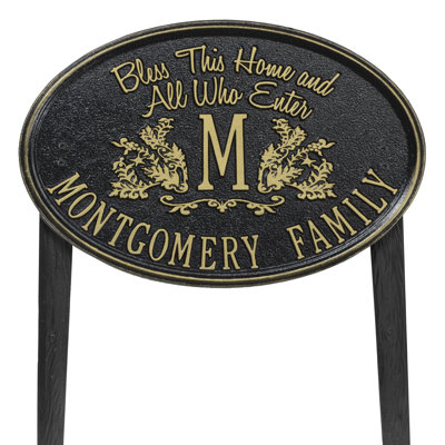 Plaque commémorative «Bless Our Home»
