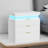 Modern LED Bedside Table With Sliding Drawer, USB Charging Station & RGB Lighting – White Nightstand With 3 Storage Drawers