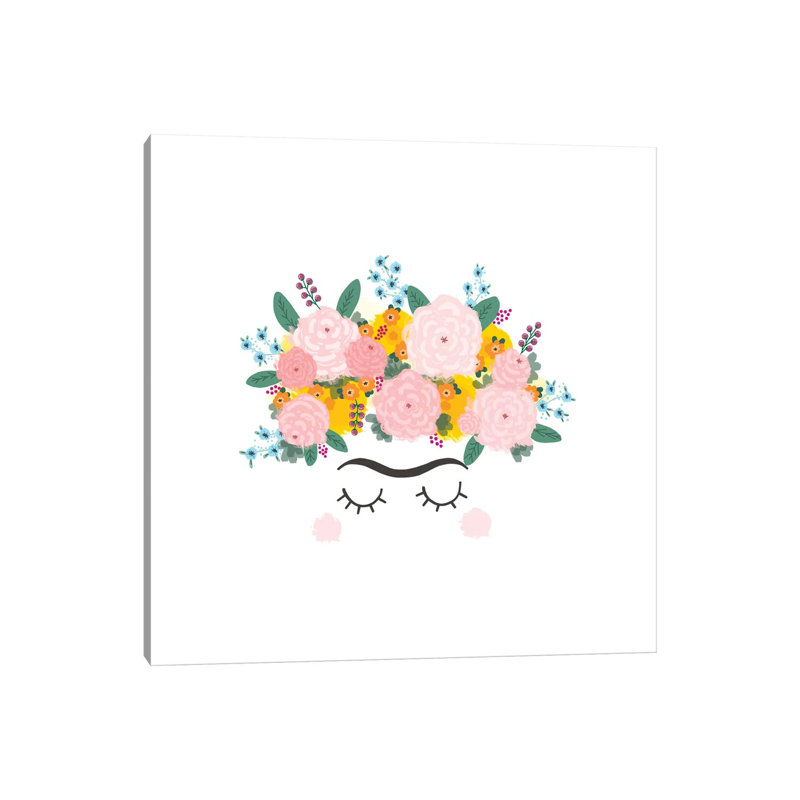 Frida Flowers - Wrapped Canvas Painting, 30.48 cm H x 30.48 cm W