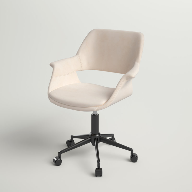 Colette Velvet Office Chair, Champagne