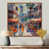 Toile avec cadre flottant brun