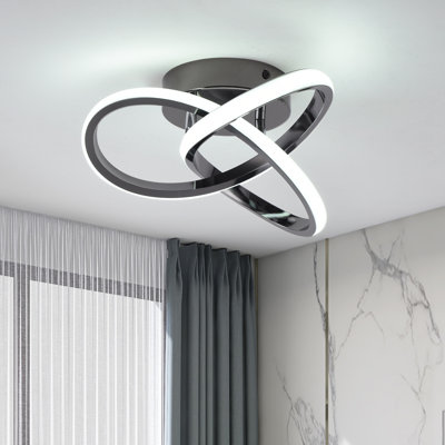 Janyia 1 - Light 26cm Unique/Statement Geometric LED Semi Flush Mount