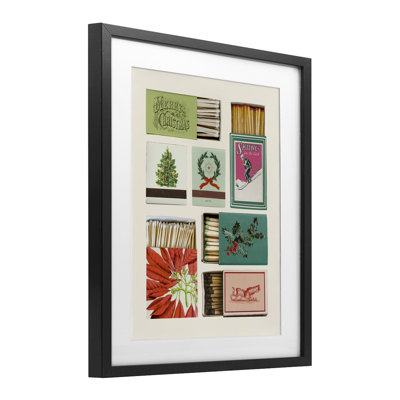 «Seasonal Winter Match Boxes», reproduction encadrée sous verre, design par Victoria Barnes