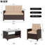  Ensemble de conversation de patio pour 4 personnes avec coussins Amei-844951108