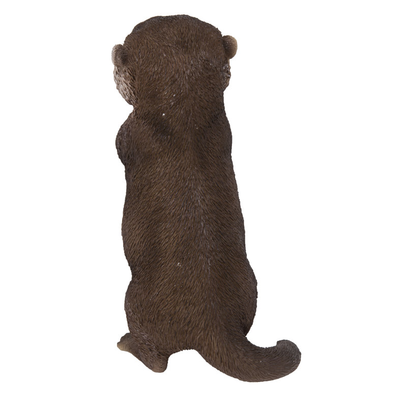 Charming Brown Polyresin Praying Otter Garden Statue