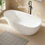 67'' x 31.5'' Freestanding Soaking Solid Surface Bathtub Gloss White-117327842-122533132