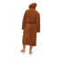Polyester Fleece Mid-Calf Bathrobe with Pockets and Hood for Kids