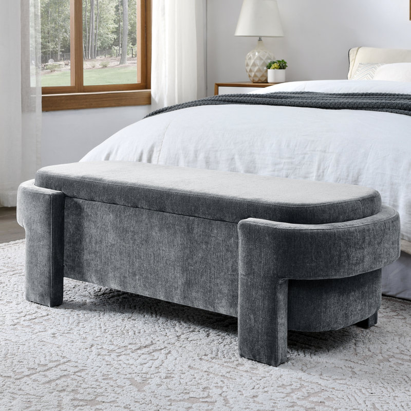 Banc de rangement Kamrul, Gris