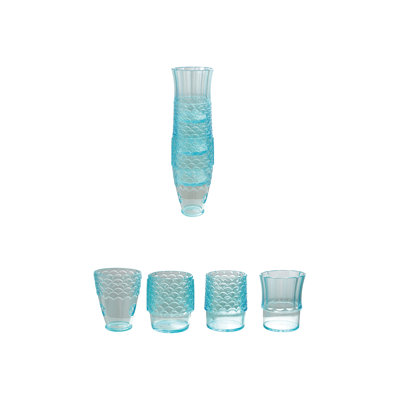 Verres à boire en forme de poisson empilables en acrylique