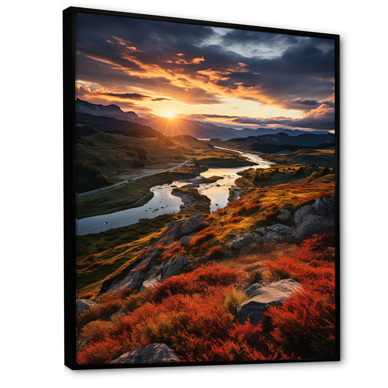 Washington Country Charm sur toile, 44" H x 34" W, Cadre flottant noir