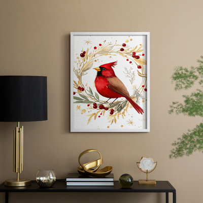 «Christmas Holiday Art CMLXVIII», reproduction d'art encadrée - bois massif