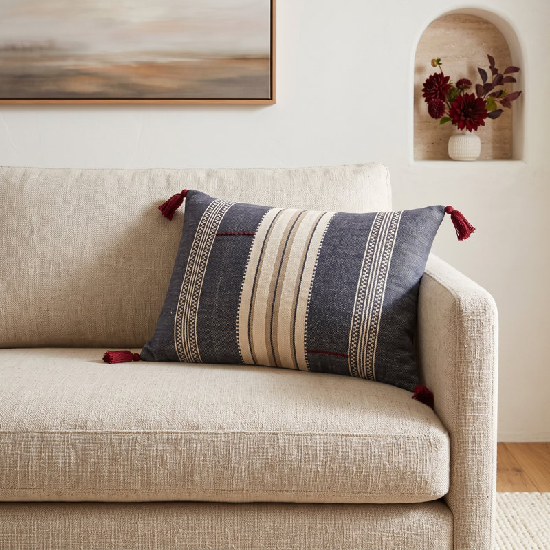 Gordon Tassels Throw Pillow, Down
