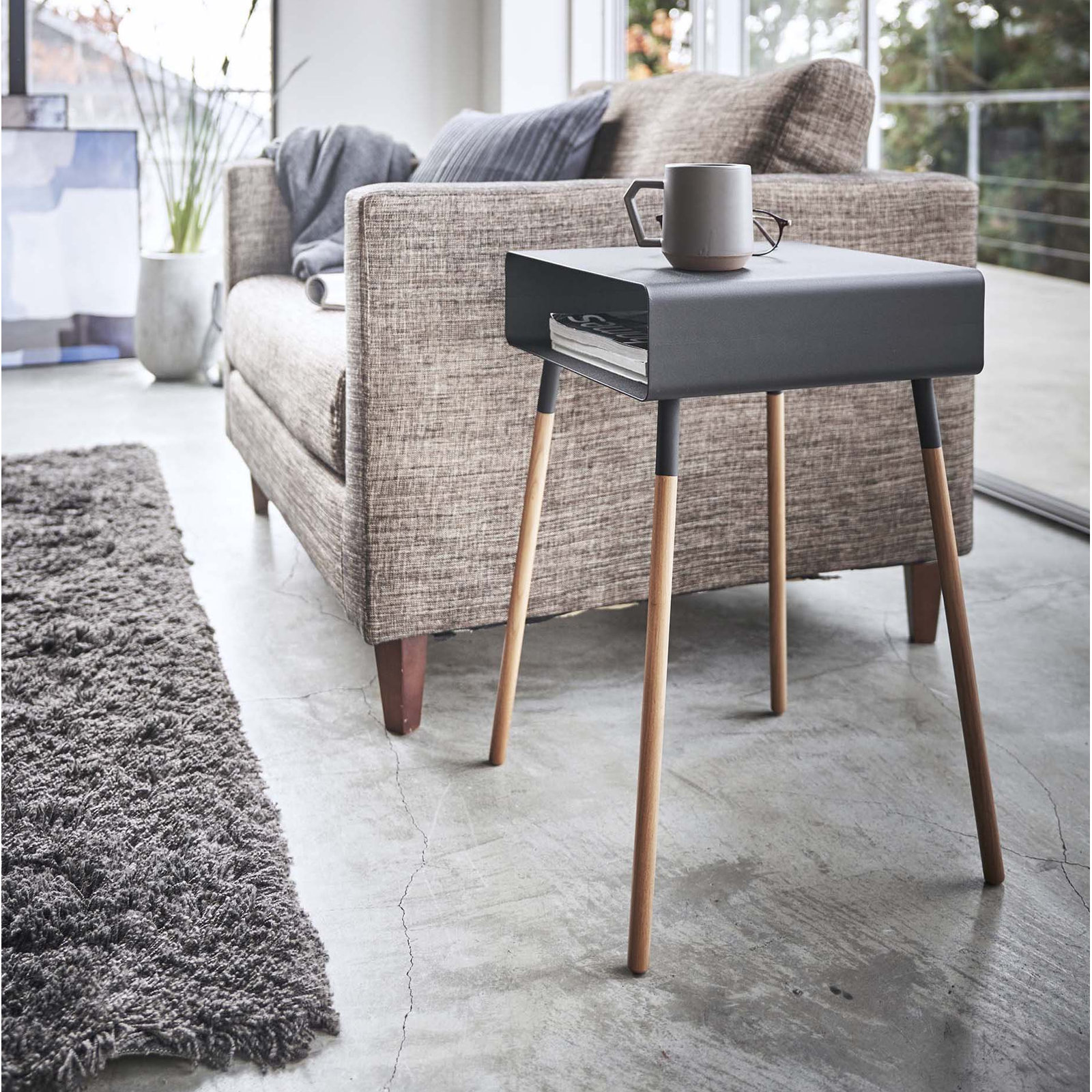 16" End Table, Black