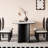 Plain white simple dining table and chair set-111620518