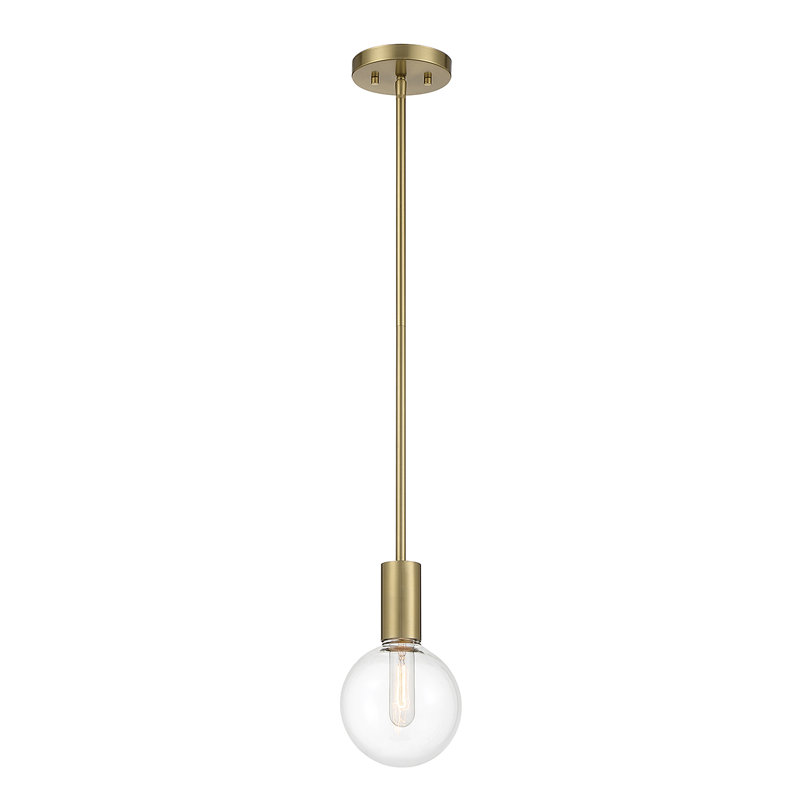 Luminaire suspendu en forme de globe à 1 lumière en brun Lakwan, Brun