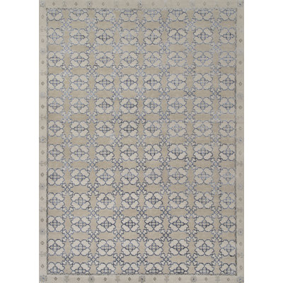 Christina Geometric Area Rug in Indigo/Charcoal/Silver