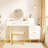 Grosmark Makeup Vanity Desk with Stool and LED Mirror-1374454032