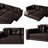 SmoothLux 92.1" King Size Pull Out Sofa Bed, 3-in-1 Faux Leather Convertible Sleeper Sofa with Tufted Design, Wide Armrests & 2 Pillows, 4-Seater Modern Couch for Living Room-580028700