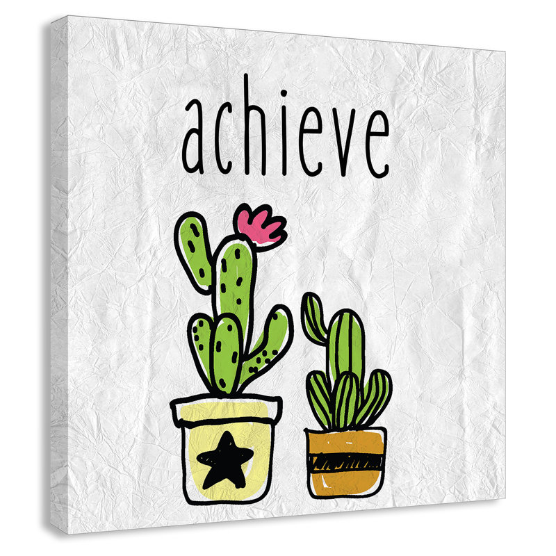Impression sur papier Cacti C, Canevas, H 16 po x l 16 po x P 1,5 po