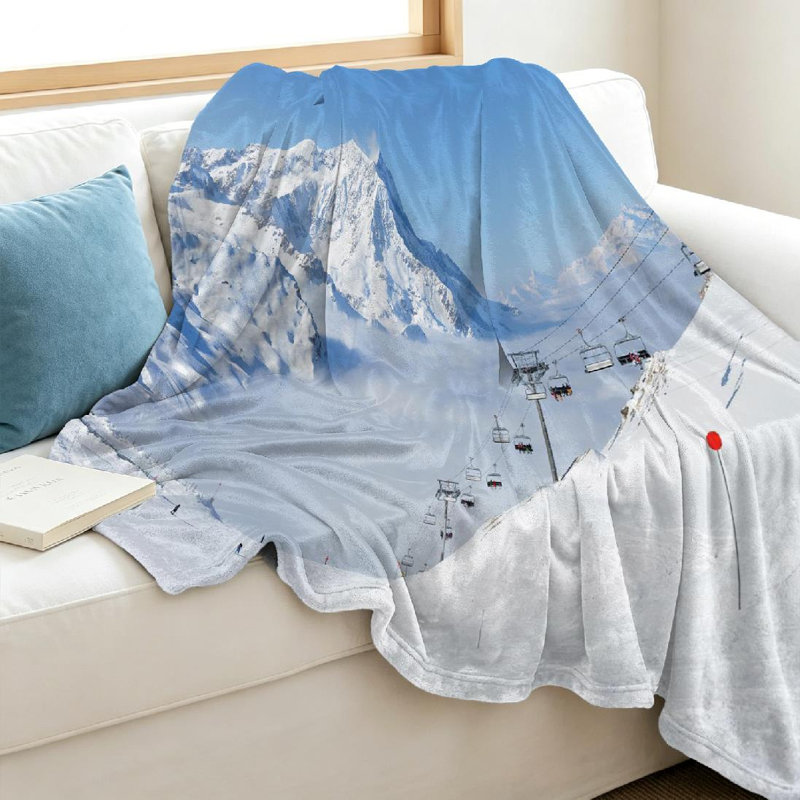 Jeté en molleton bleu ultra doux, Throw 40" x 50"