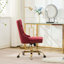 Chaise de bureau contemporaine rembourrée et capitonnée à boutons avec base en métal-2117515690-2117515695-2117515693